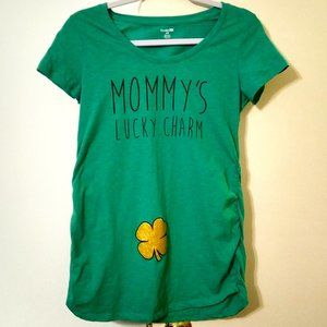 Newer Koala Kik size Small/Medium Green Maternity Graphic T-shirt